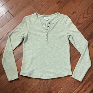 Tecovas Light Sage Long Sleeve Henley